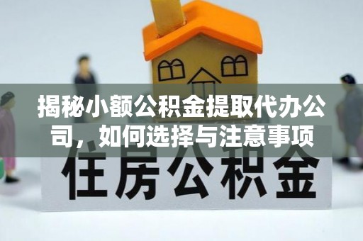 镇海揭秘小额公积金提取代办公司，如何选择与注意事项