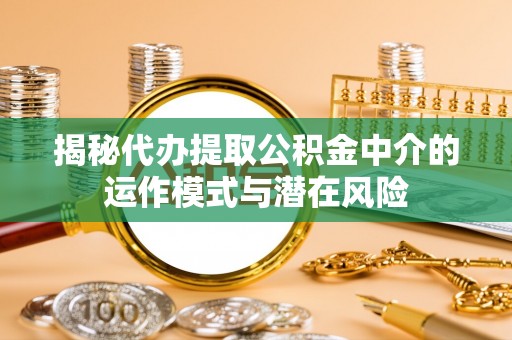镇海揭秘代办提取公积金中介的运作模式与潜在风险